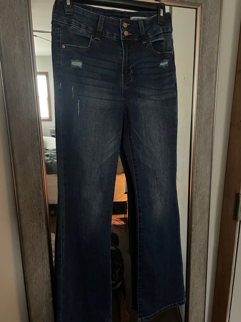 BCBGeneration women’s dark blue boot cut Jeans, stretch size 5
